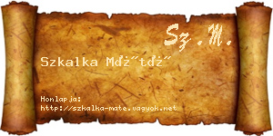 Szkalka Máté névjegykártya